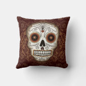 ヴィンテージの砂糖のスカルの枕 クッション (裏面)