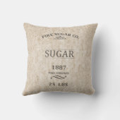 ヴィンテージの砂糖袋 クッション (裏面)