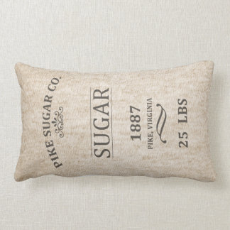 ヴィンテージの砂糖袋 ランバークッション