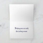 ヴィンテージの硬鱗魚類ガーパイク属のクリスマスカード シーズンカード (内部)