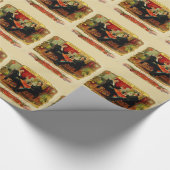 ヴィンテージの社会的な煙のタバコ入れのラベル ラッピングペーパー (角)