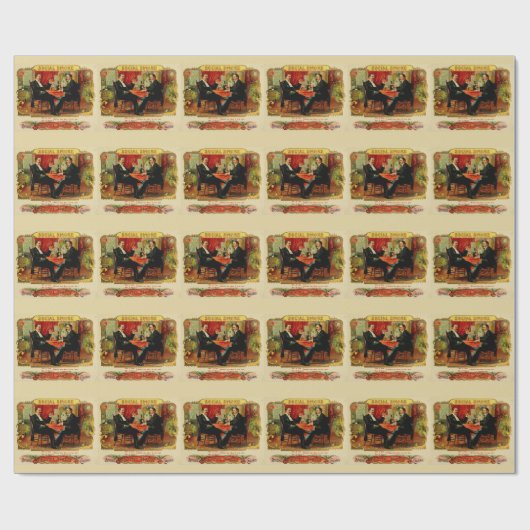 ヴィンテージの社会的な煙のタバコ入れのラベル ラッピングペーパー (フラット)