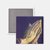 ヴィンテージの祈る手とベツレヘムの星 マグネット (正面/裏面)