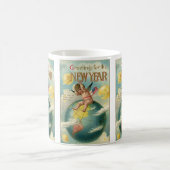 ヴィンテージの祝日 コーヒーマグカップ (中央)