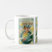 ヴィンテージの祝日 コーヒーマグカップ (左)