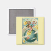 ヴィンテージの祝日 マグネット (正面/裏面)