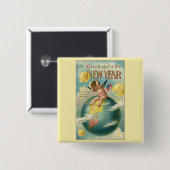 ヴィンテージの祝日 缶バッジ (正面&裏面)