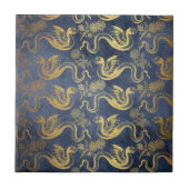 ヴィンテージの神話のファンタジーのドラゴンの壁紙 タイル (正面)