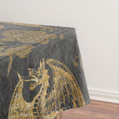 ヴィンテージの神話のファンタジーのドラゴンの壁紙 テーブルクロス (インサイチュ)