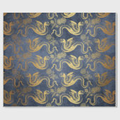 ヴィンテージの神話のファンタジーのドラゴンの壁紙 ラッピングペーパー (フラット)