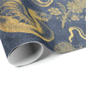 ヴィンテージの神話のファンタジーのドラゴンの壁紙 ラッピングペーパー (ロールコーナー)