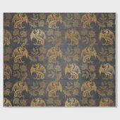 ヴィンテージの神話のファンタジーのドラゴンの壁紙 ラッピングペーパー (フラット)