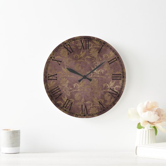 ヴィンテージの神話のファンタジーのペガソスの壁紙 ラージ壁時計 (ホーム)