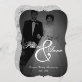 ヴィンテージの私とのダイヤモンド記念日 | ブラケットエッジ 招待状 (正面/裏面)