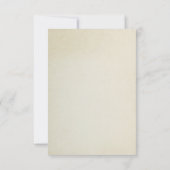 ヴィンテージの秋およびRSVPを結婚する金ゴールドの点 出欠カード (裏面)