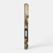 ヴィンテージの秋のかぼちゃの花のシーン iPhone 16ケース (右側面)
