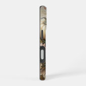 ヴィンテージの秋のかぼちゃの花のシーン iPhone 16ケース (右側面)
