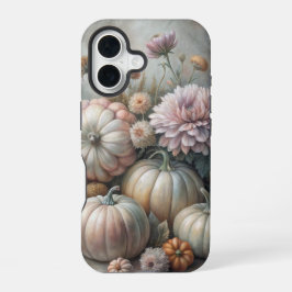 ヴィンテージの秋のかぼちゃの花のシーン iPhone 16ケース