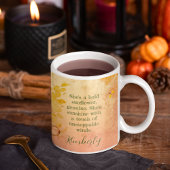 ヴィンテージの秋のひまわり引用文 コーヒーマグカップ