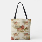 ヴィンテージの秋のバラクリームの背景 トートバッグ (裏面)