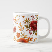 ヴィンテージの秋の花柄 ひまわり ジャンボコーヒーマグカップ (右)