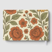 ヴィンテージの秋の花柄 – 田舎風の植物画 ゲストブック (裏面)