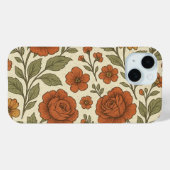 ヴィンテージの秋の花柄 – 田舎風の植物画 Case-Mate iPhoneケース (裏面 (横))