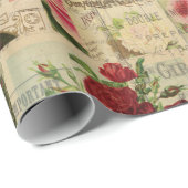 ヴィンテージの種の包みのコラージュの紙 ラッピングペーパー (ロールコーナー)