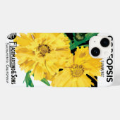 ヴィンテージの種パケットアート、黄色のコレオプシスの花 Case-Mate iPhoneケース (裏面 (横))