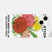 ヴィンテージの種パケットラベルアート、 カーネーションの花 Case-Mate iPhoneケース (裏面 (横))