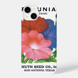 ヴィンテージの種パケットラベルアート、ペチュニアの花 Case-Mate iPhone 14ケース