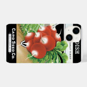 ヴィンテージの種パケットラベルアート、真っ赤な大根 Case-Mate iPhoneケース (裏面 (横))