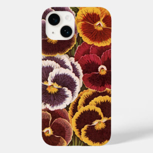 ヴィンテージの種パケットラベル、ガーデンパンジー花 Case-Mate iPhone 14ケース