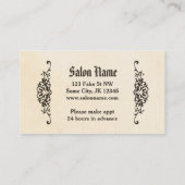 ヴィンテージの種族の美容師の美容師のせん断 名刺 (裏面)
