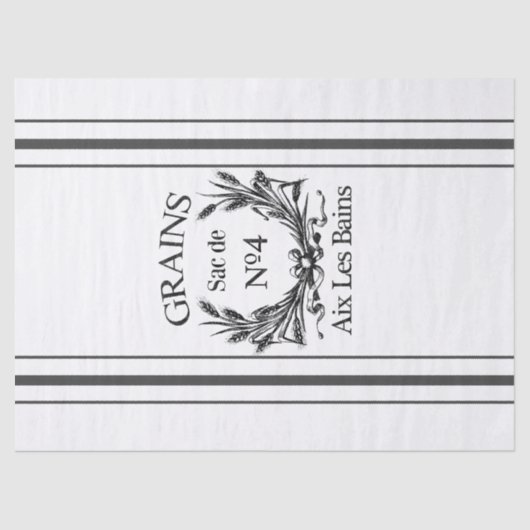 ヴィンテージの穀物袋ティッシュペーパー 薄葉紙 (正面)