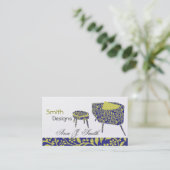 ヴィンテージの穏やかな花の椅子のインテリア・デザイン 名刺 (スタンド正面)