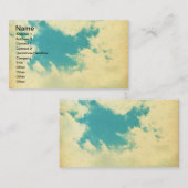 ヴィンテージの空および雲 名刺 (正面/裏面)