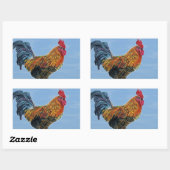 ヴィンテージの空のカスタマイズ動物の鶏 長方形シール (シート)