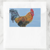 ヴィンテージの空のカスタマイズ動物の鶏 長方形シール (バッグ)