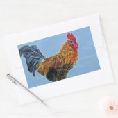 ヴィンテージの空のカスタマイズ動物の鶏 長方形シール (封筒)