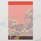 ヴィンテージの空想科学小説、外国の蒸気のパンクのヘルメット 便箋 (正面)