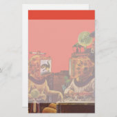 ヴィンテージの空想科学小説、外国の蒸気のパンクのヘルメット 便箋 (正面/裏面)