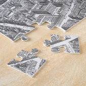 ヴィンテージの空気のパリの地図 ジグソーパズル (側面)