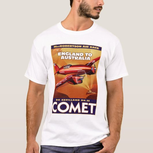 ヴィンテージの空気競争ポスター Tシャツ (正面)