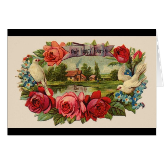 ヴィンテージの空白のなカード (正面横)