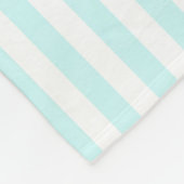 ヴィンテージの空色のパステルカラーのストライプパターン フリースブランケット (角)