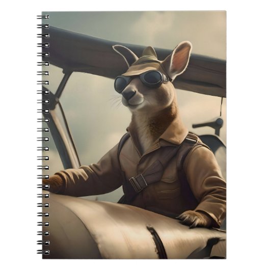 "ヴィンテージの空：古い飛行機のカンガルーパイロット ノートブック (正面)