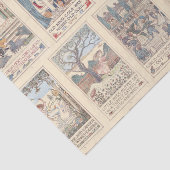 ヴィンテージの童謡のイラストレーション|色 薄葉紙 (詳細)