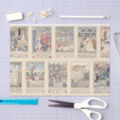 ヴィンテージの童謡のイラストレーション|色 薄葉紙 (クラフト)