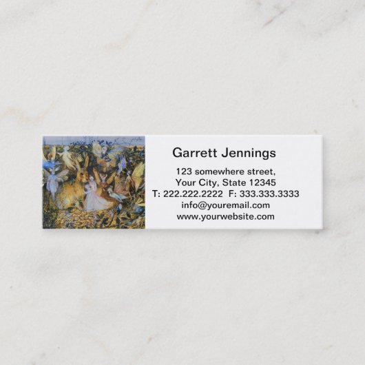 ヴィンテージの童謡のキャラクター スキニー名刺 (正面)